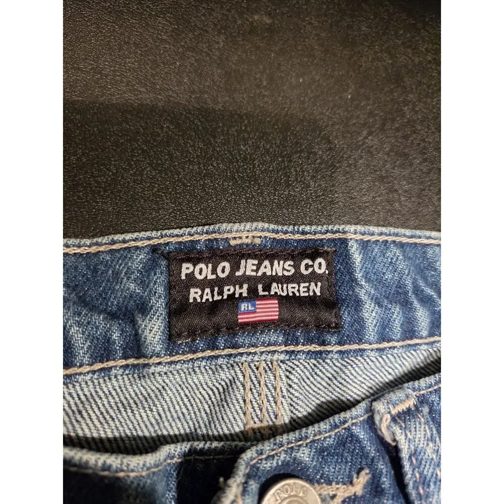 Vintage Polo Jeans Co Ralph Lauren Carpenter Denim Shorts Mens 32 Y2K 90s Jorts